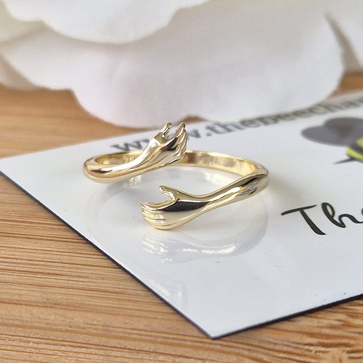 Hug Ring (Yellow Gold) - The Bee Charm
