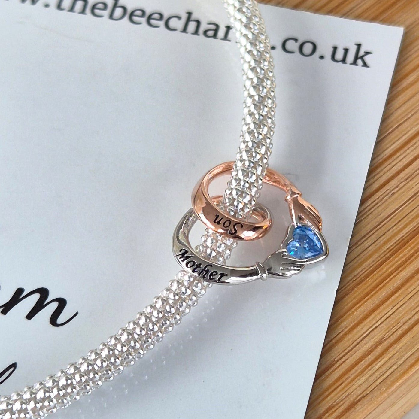 Mother and Son Charm - The Bee Charm