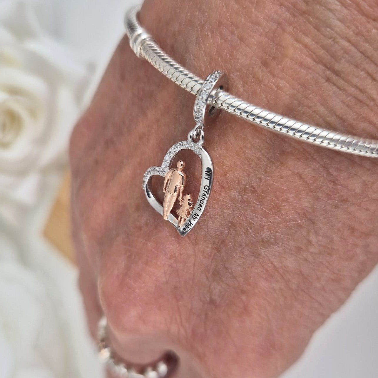 My Hero Grandad Charm - The Bee Charm