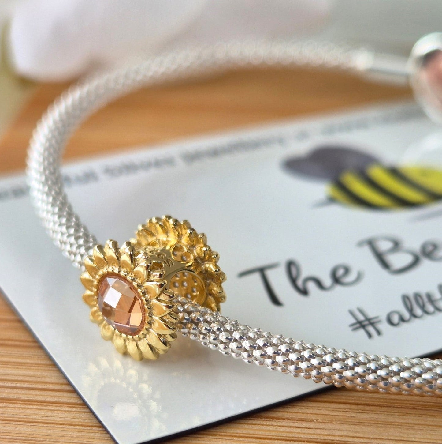 Sunflower Charm - The Bee Charm