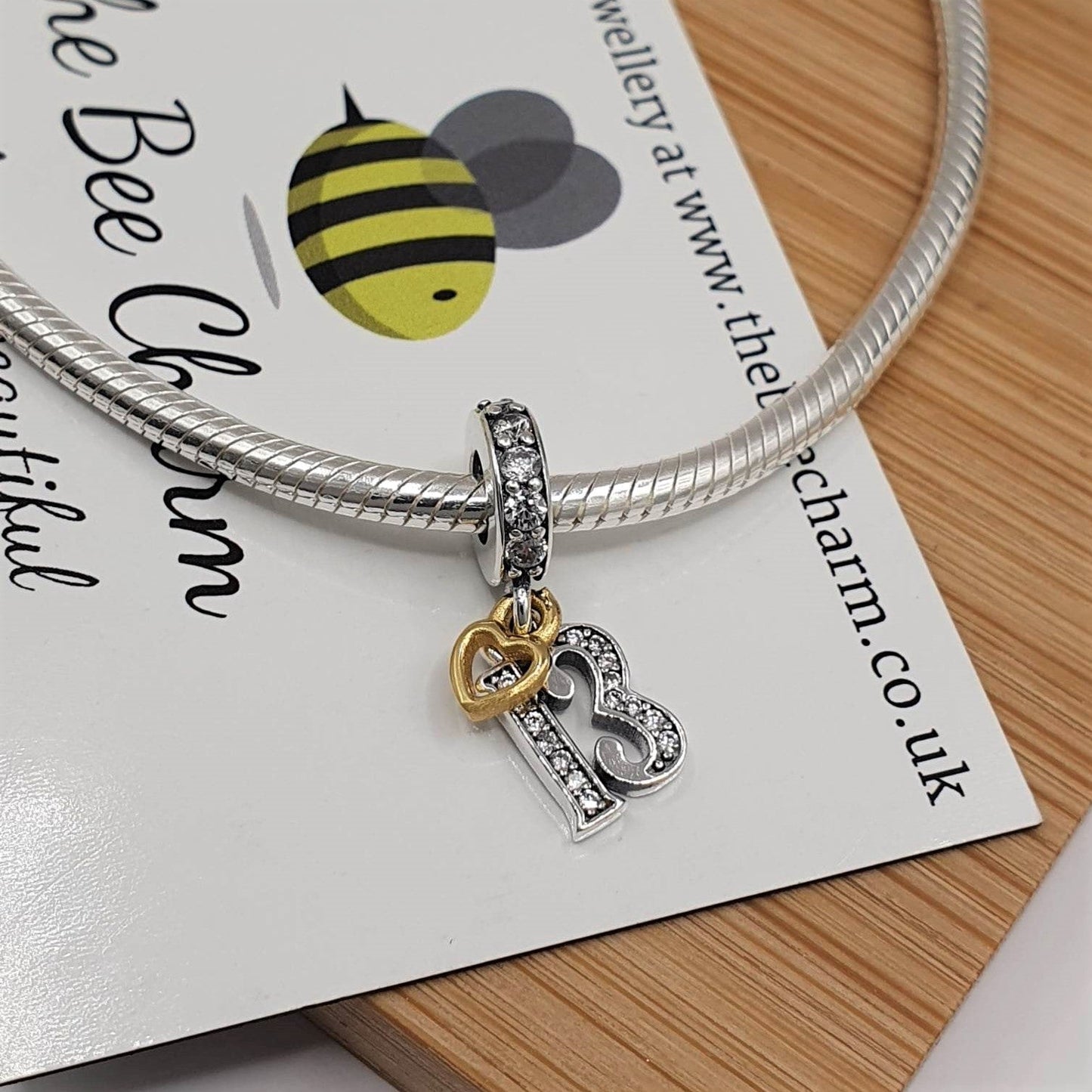 13th Birthday Charm | 925 Sterling Silver | The Bee Charm