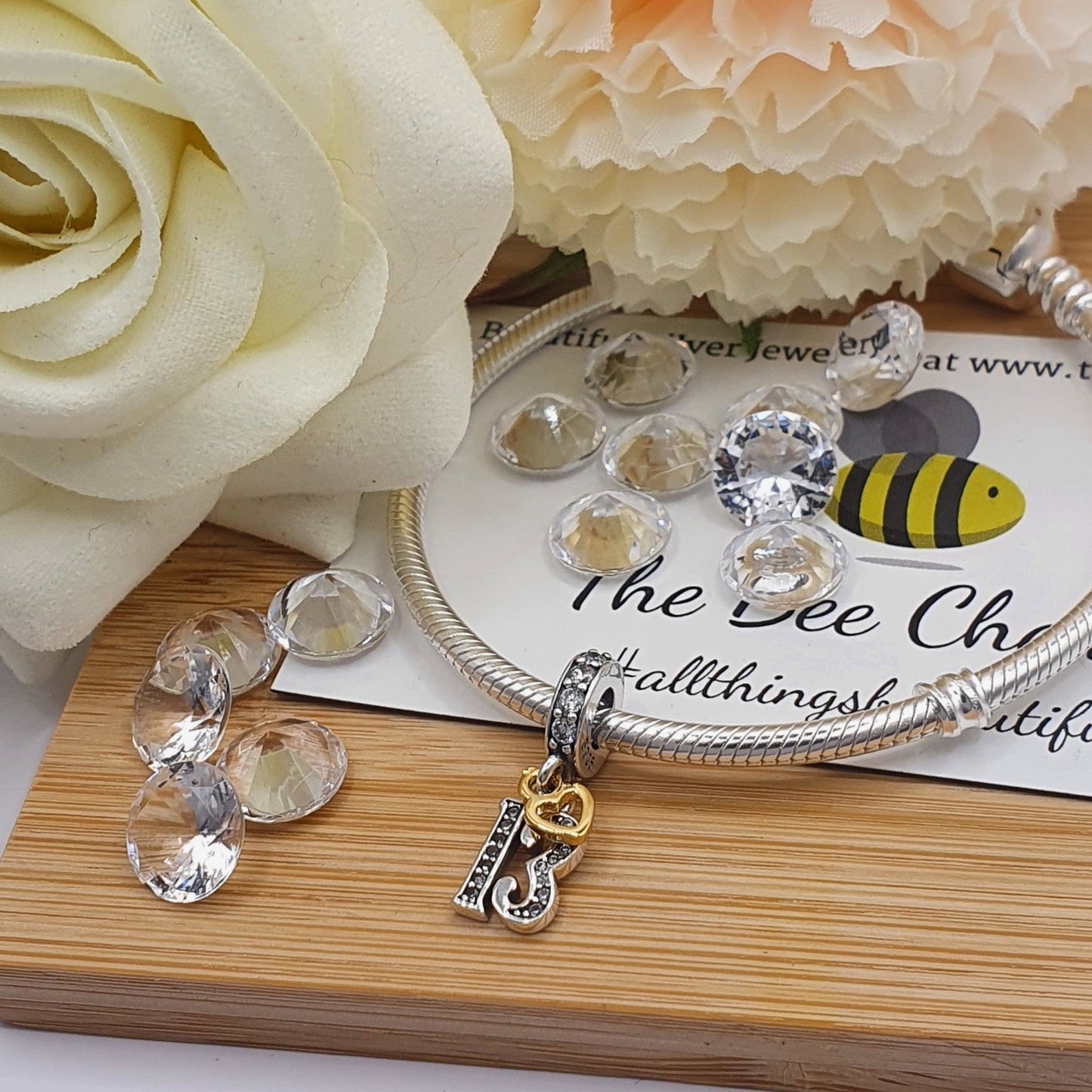 13th Birthday Charm | 925 Sterling Silver | The Bee Charm