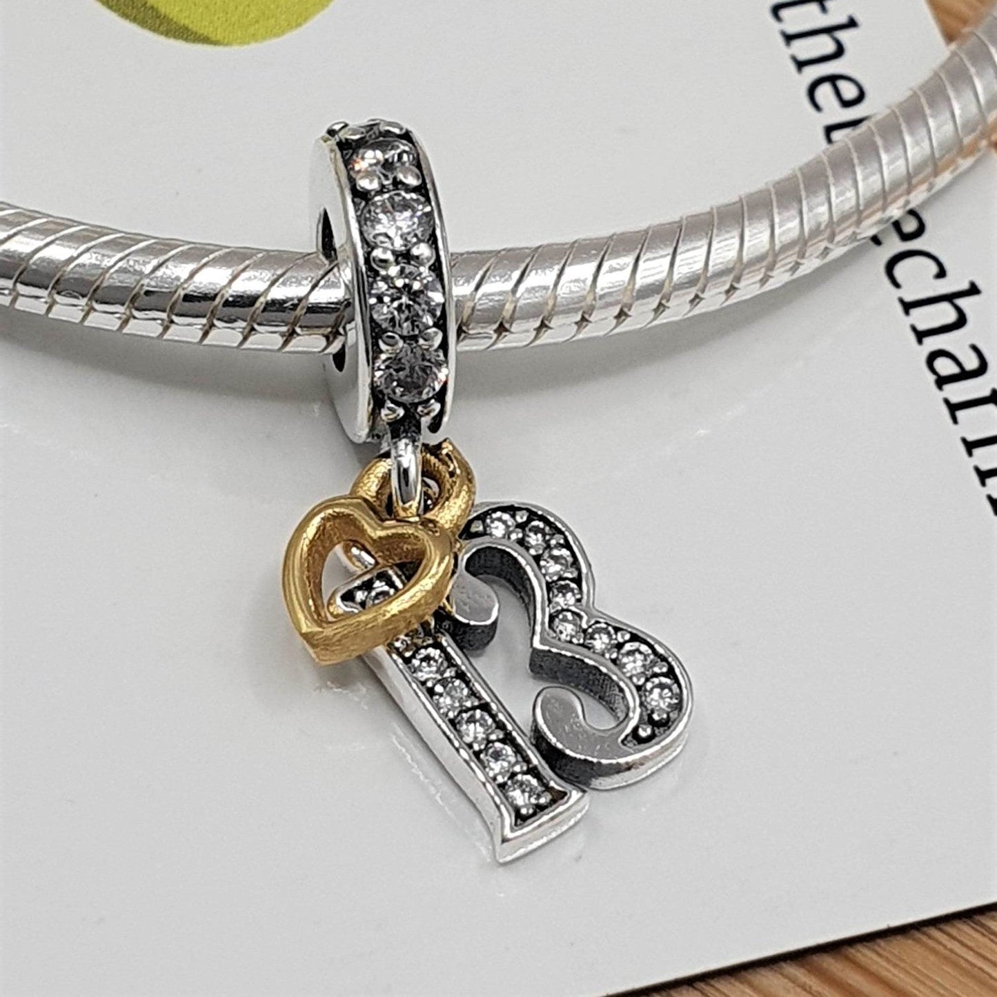 13th Birthday Charm | 925 Sterling Silver | The Bee Charm