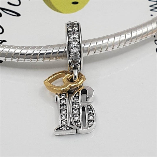 16th Birthday Charm | 925 Sterling Silver | The Bee Charm