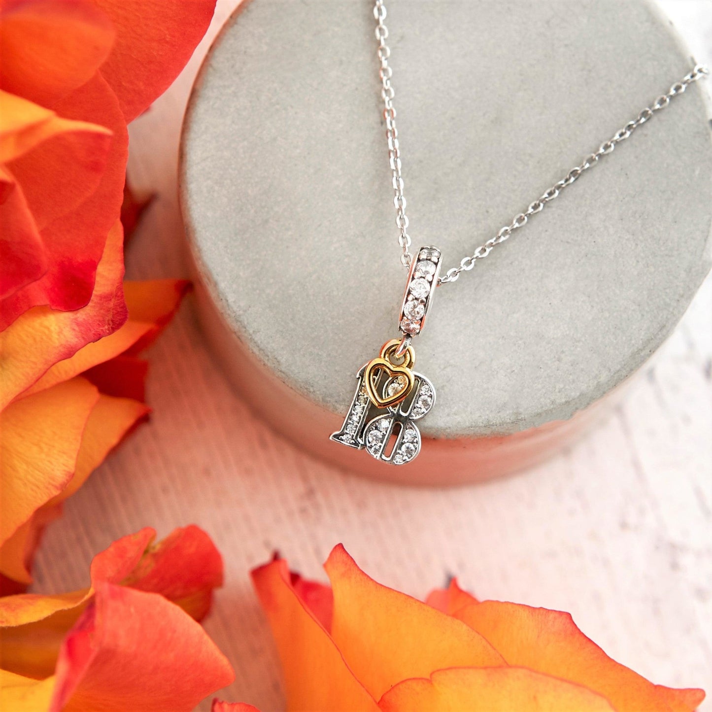18th Birthday Charm - Silver Birthday Charms - The Bee Charm