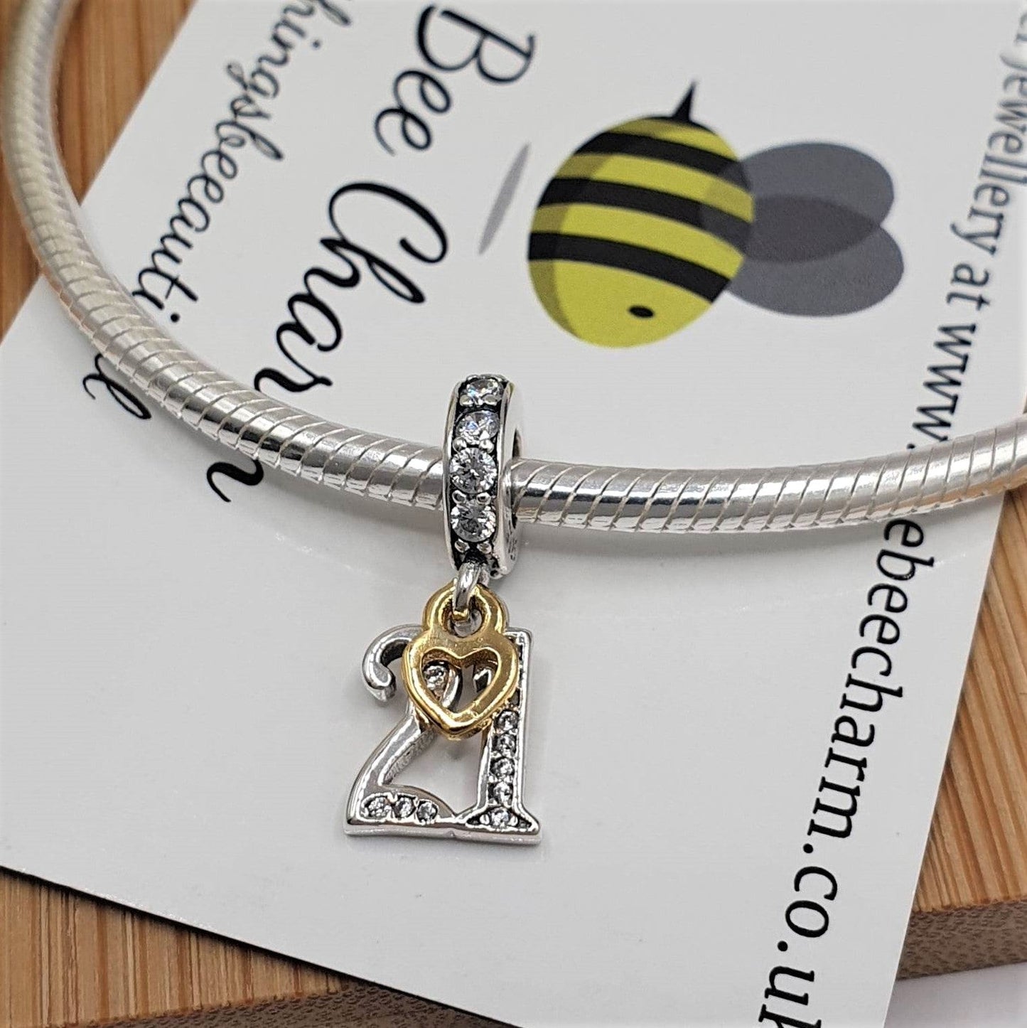 21st Birthday Charm | 925 Sterling Silver | The Bee Charm