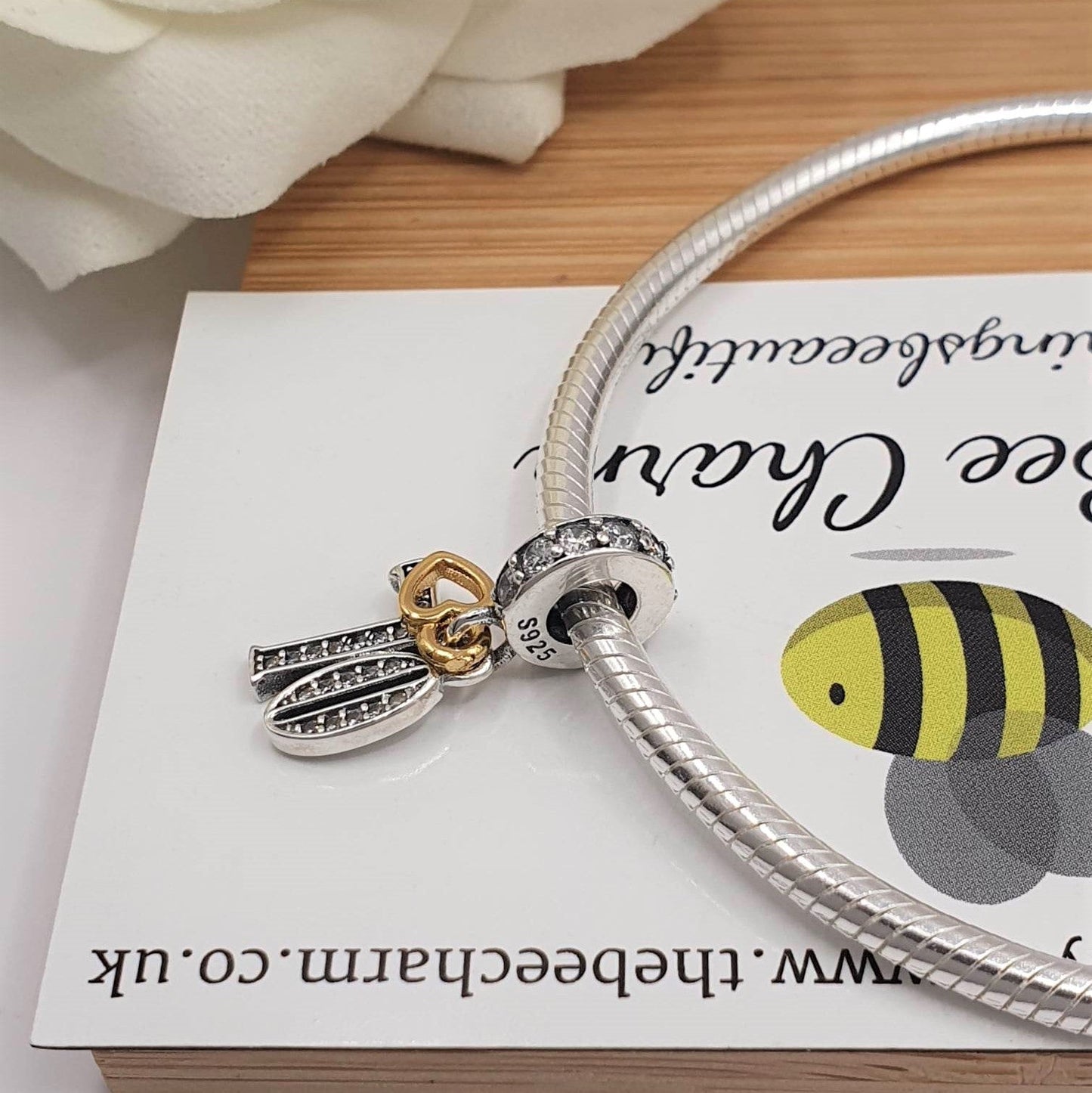 70th Birthday Charm | 925 Sterling Silver | The Bee Charm