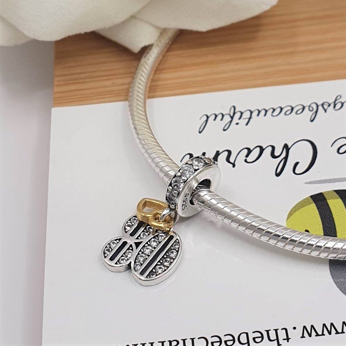 80th Birthday Charm | 925 Sterling Silver | The Bee Charm