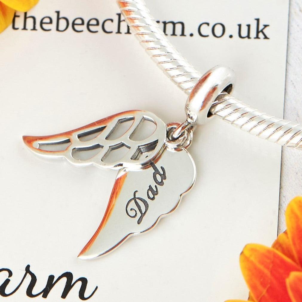 Angel Dad Charm - The Bee Charm