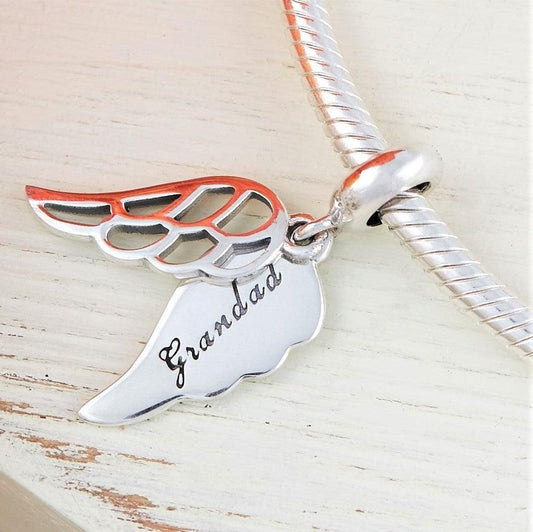 Angel Grandad Charm - The Bee Charm