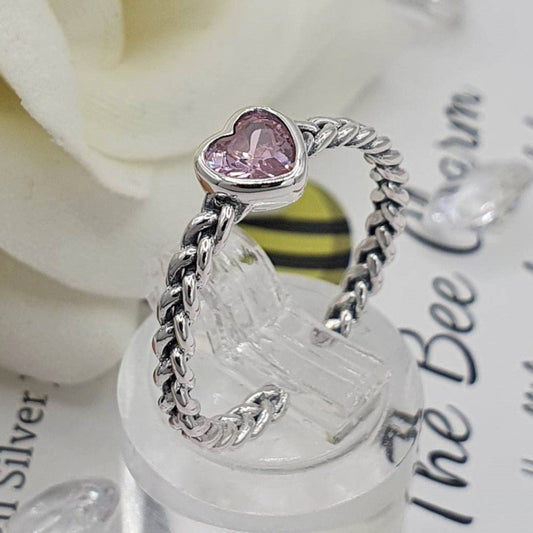 Pink Heart Ring - The Bee Charm