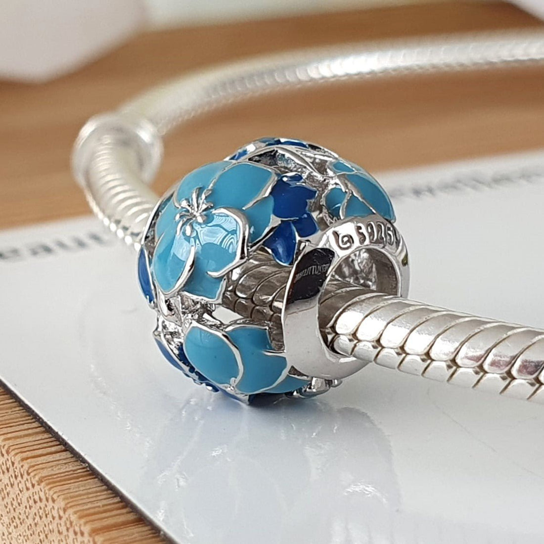 Forget Me Not Charm – Alzheimer’s - Sterling Silver - Free UK Delivery - The Bee Charm