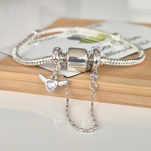 Angel Wings Safety Chain - Sterling Silver