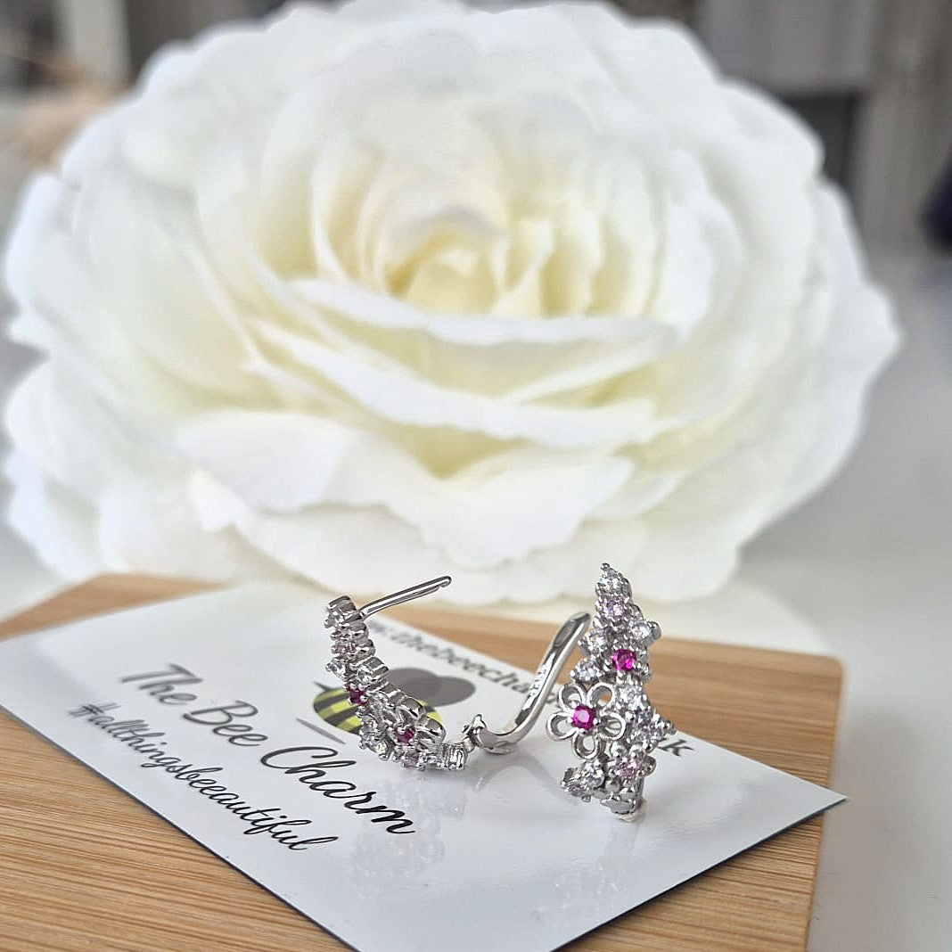 Cherry Blossom Earrings - Sterling Silver S925