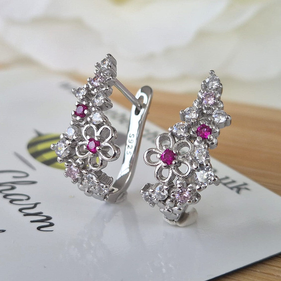 Cherry Blossom Earrings - Sterling Silver S925