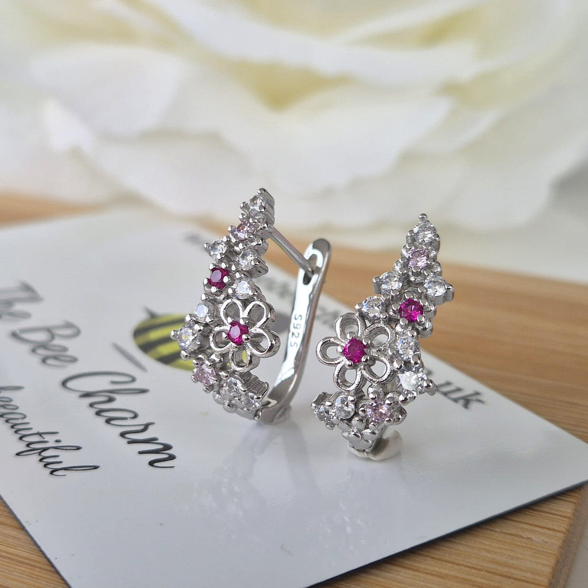 Cherry Blossom Earrings - Sterling Silver S925