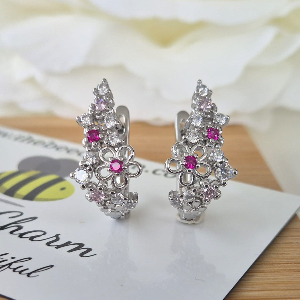Cherry Blossom Earrings - Sterling Silver S925