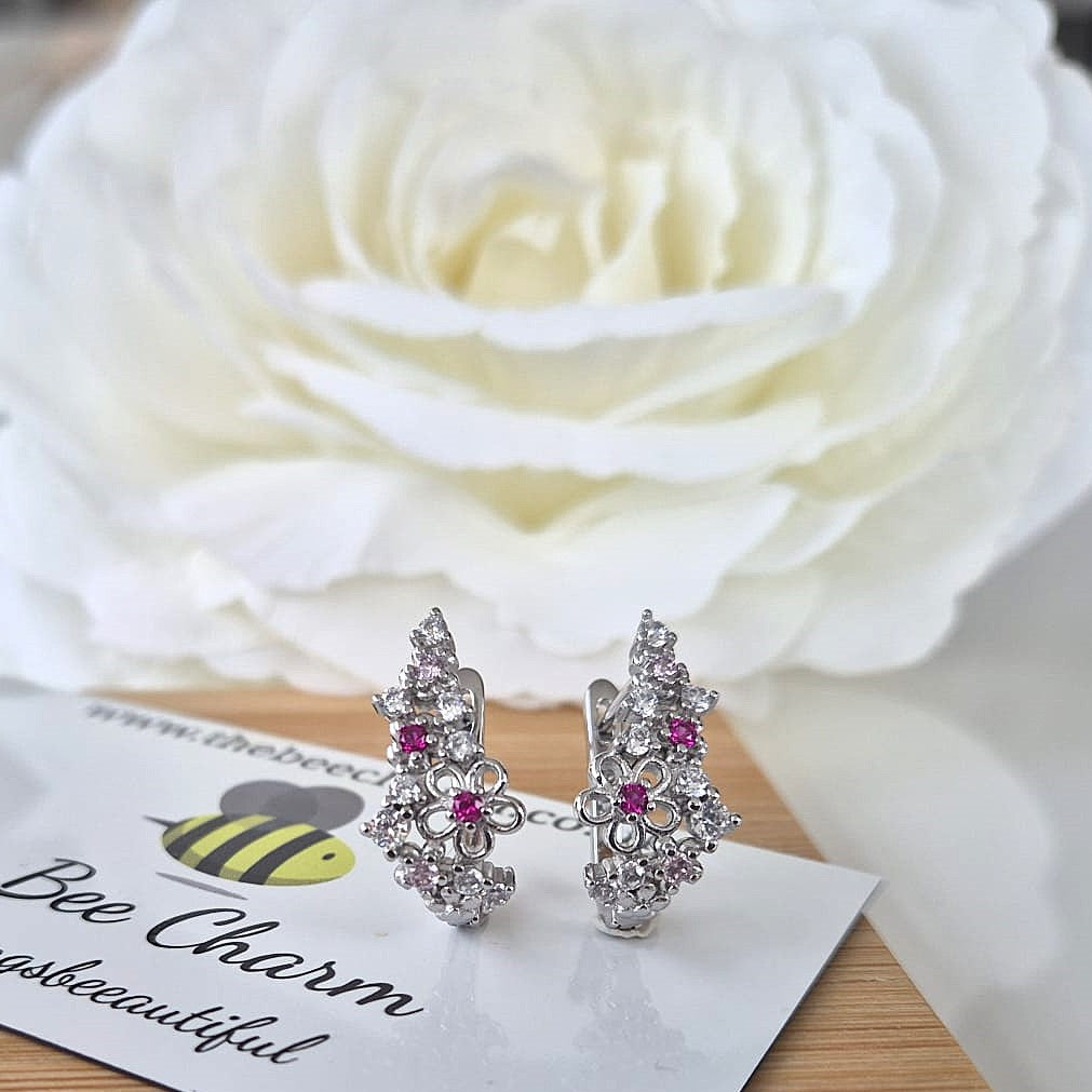 Cherry Blossom Earrings - Sterling Silver S925