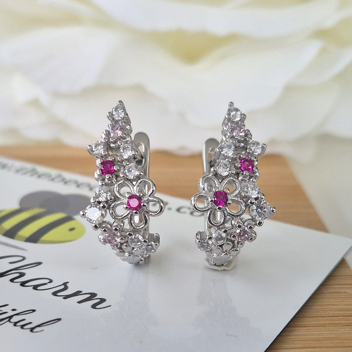 Cherry Blossom Earrings - Sterling Silver S925