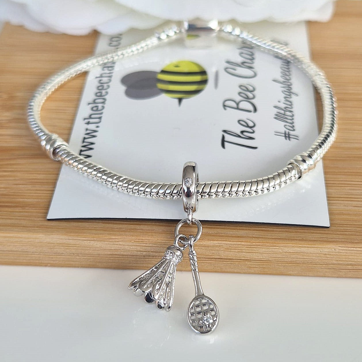 I Love Badminton Charm
