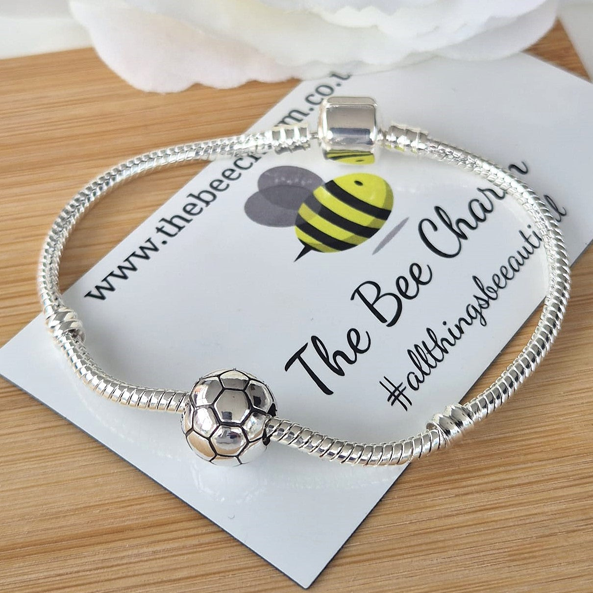 I Love Football Charm