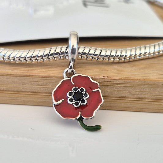 Jewelled Poppy Charm