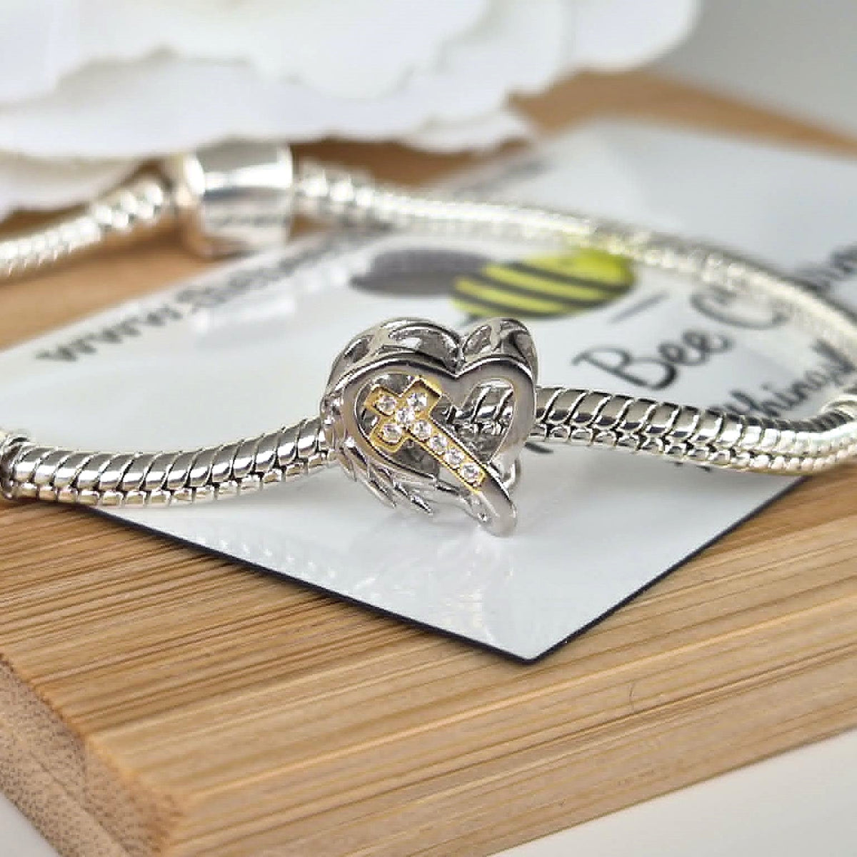 Angel Cross Charm - The Bee Charm