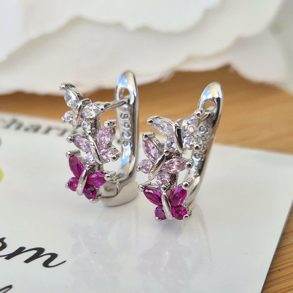 Butterfly Earrings - The Bee Charm- Sterling Silver S925