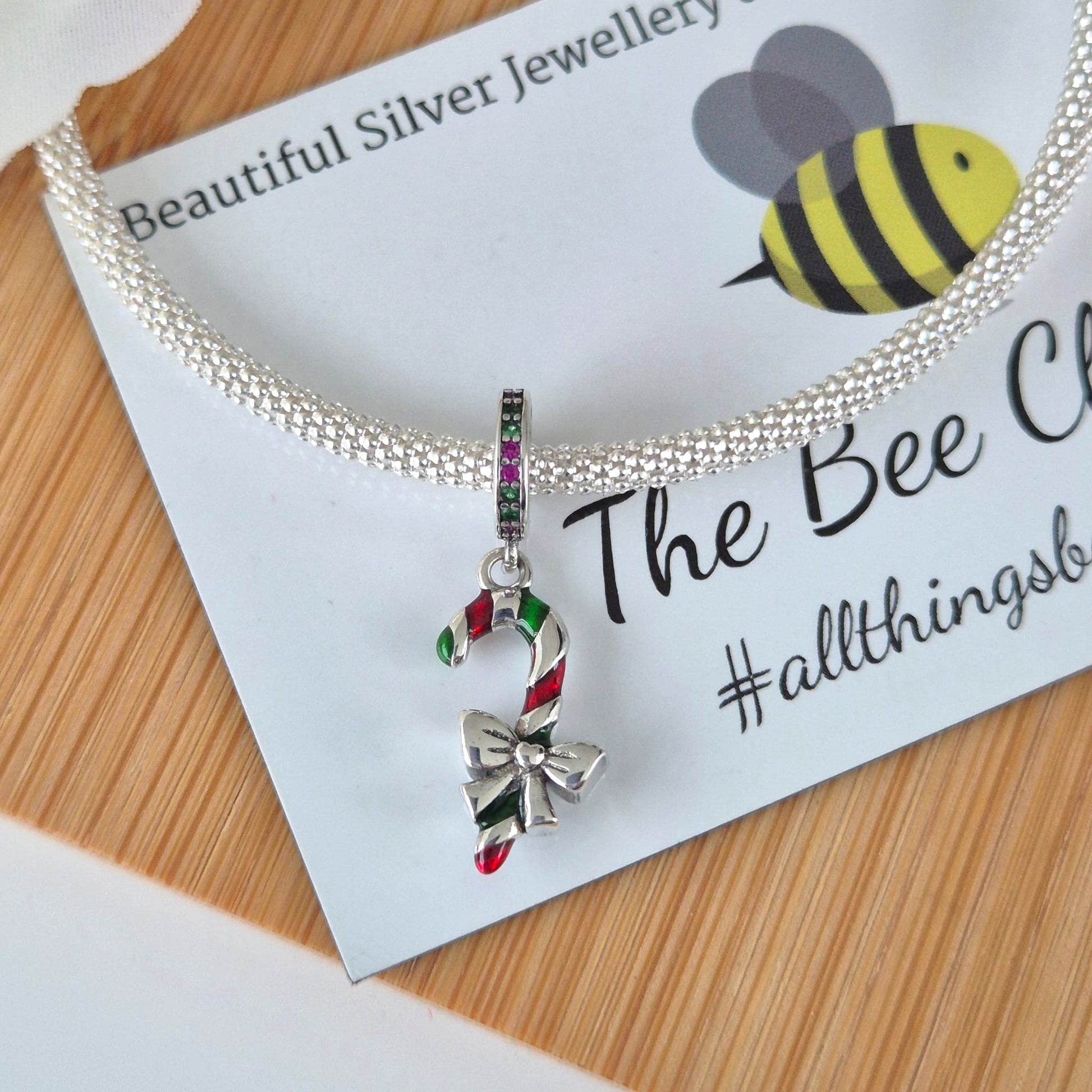 Candy Cane Charm - The Bee Charm