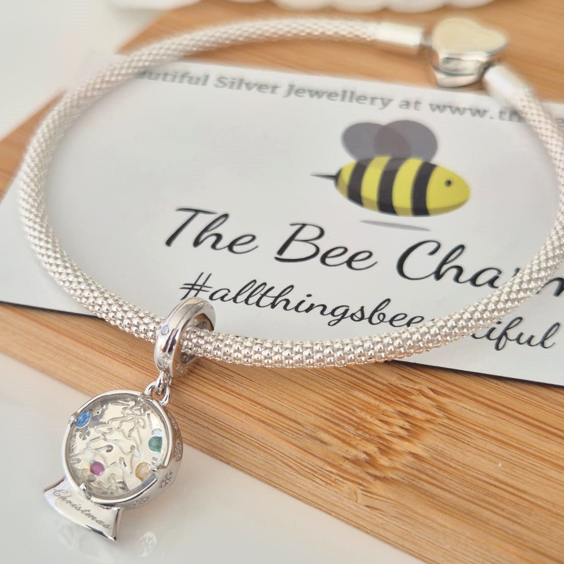 Christmas Globe Charm - The Bee Charm