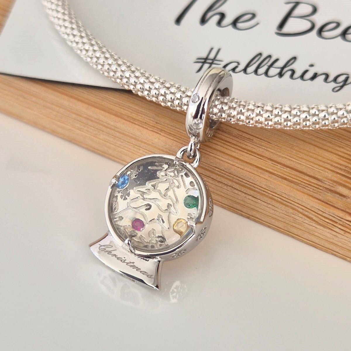 Christmas Globe Charm - The Bee Charm