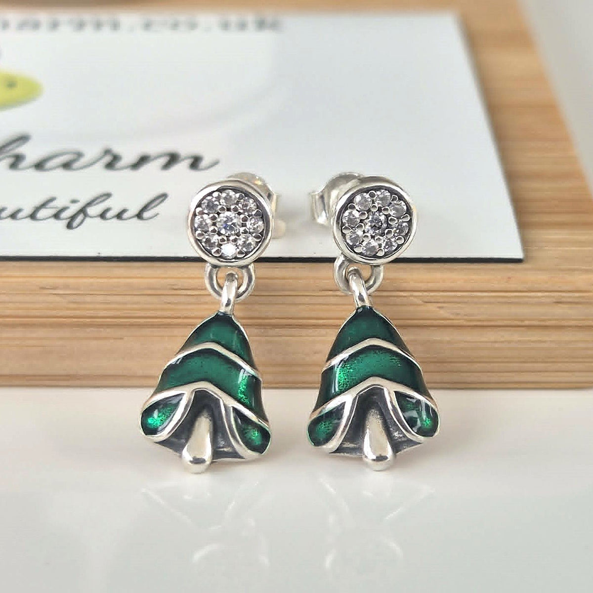 Christmas Tree Earrings - The Bee Charm