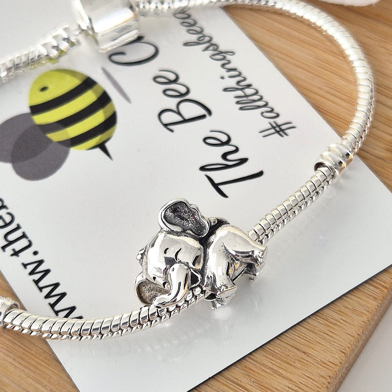 Elephant Charm - The Bee Charm