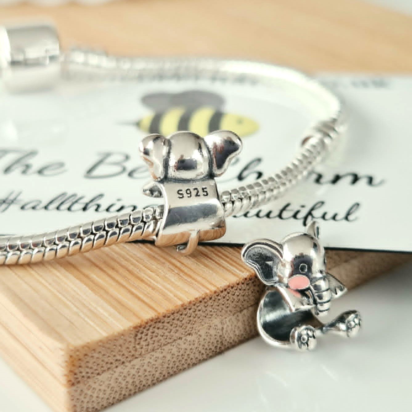 Elephant Charm - The Bee Charm
