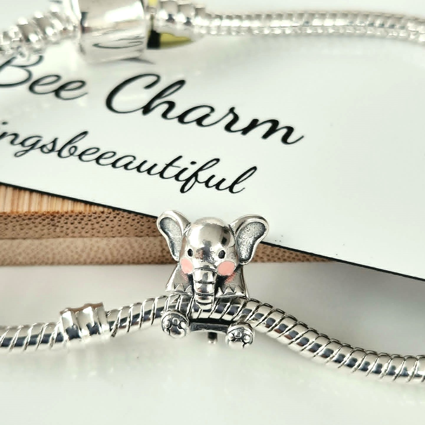 Elephant Charm - The Bee Charm