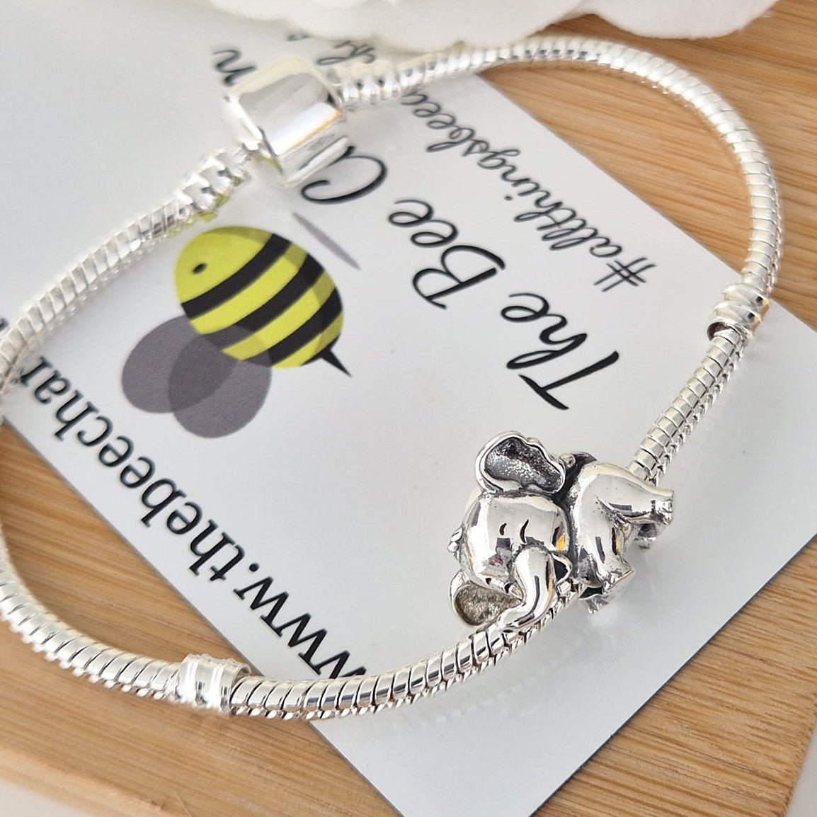Elephant Charm - The Bee Charm