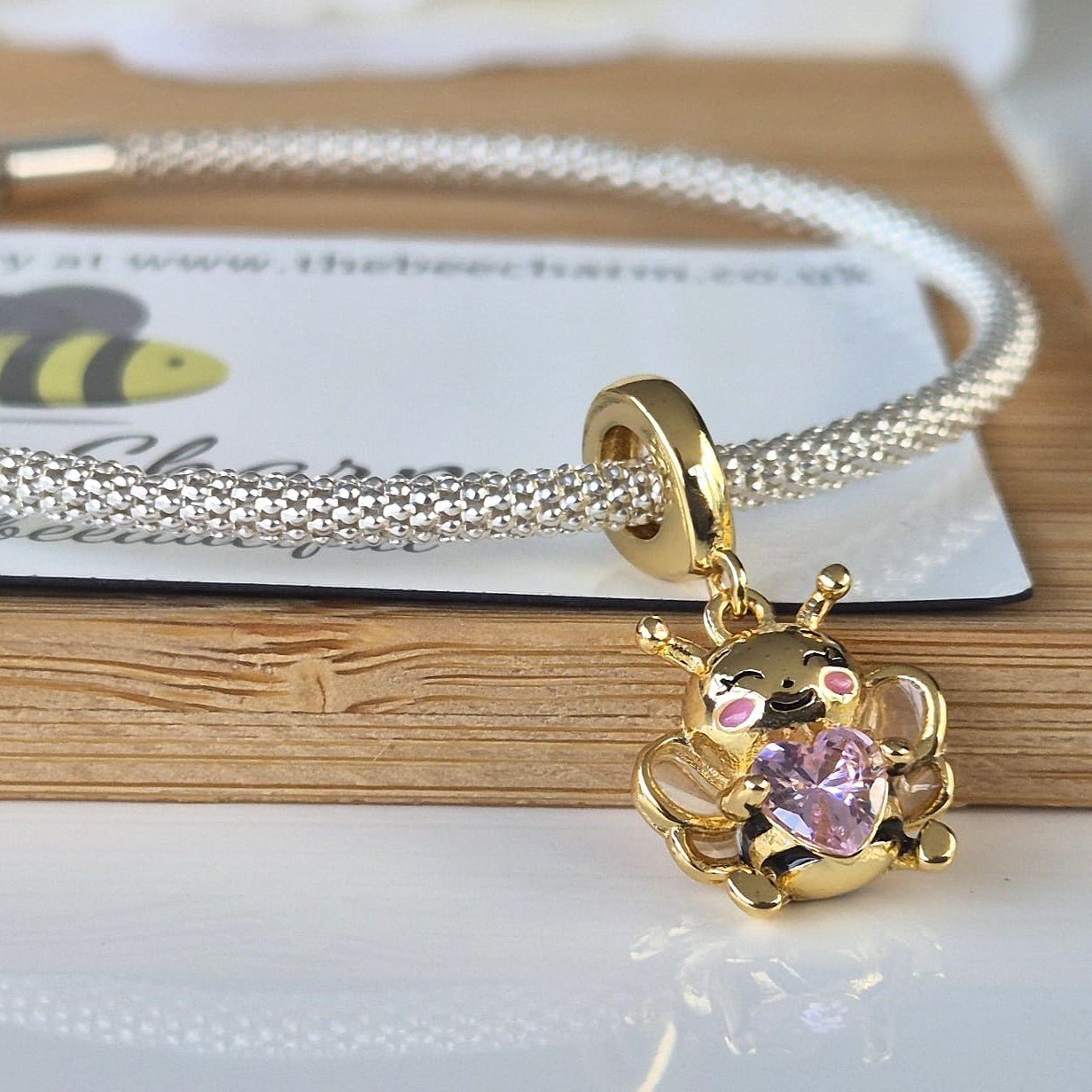 Golden Bumble Bee Charm - The Bee Charm