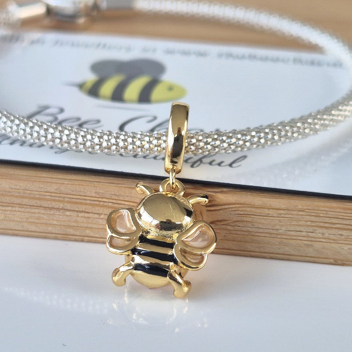 Golden Bumble Bee Charm - The Bee Charm