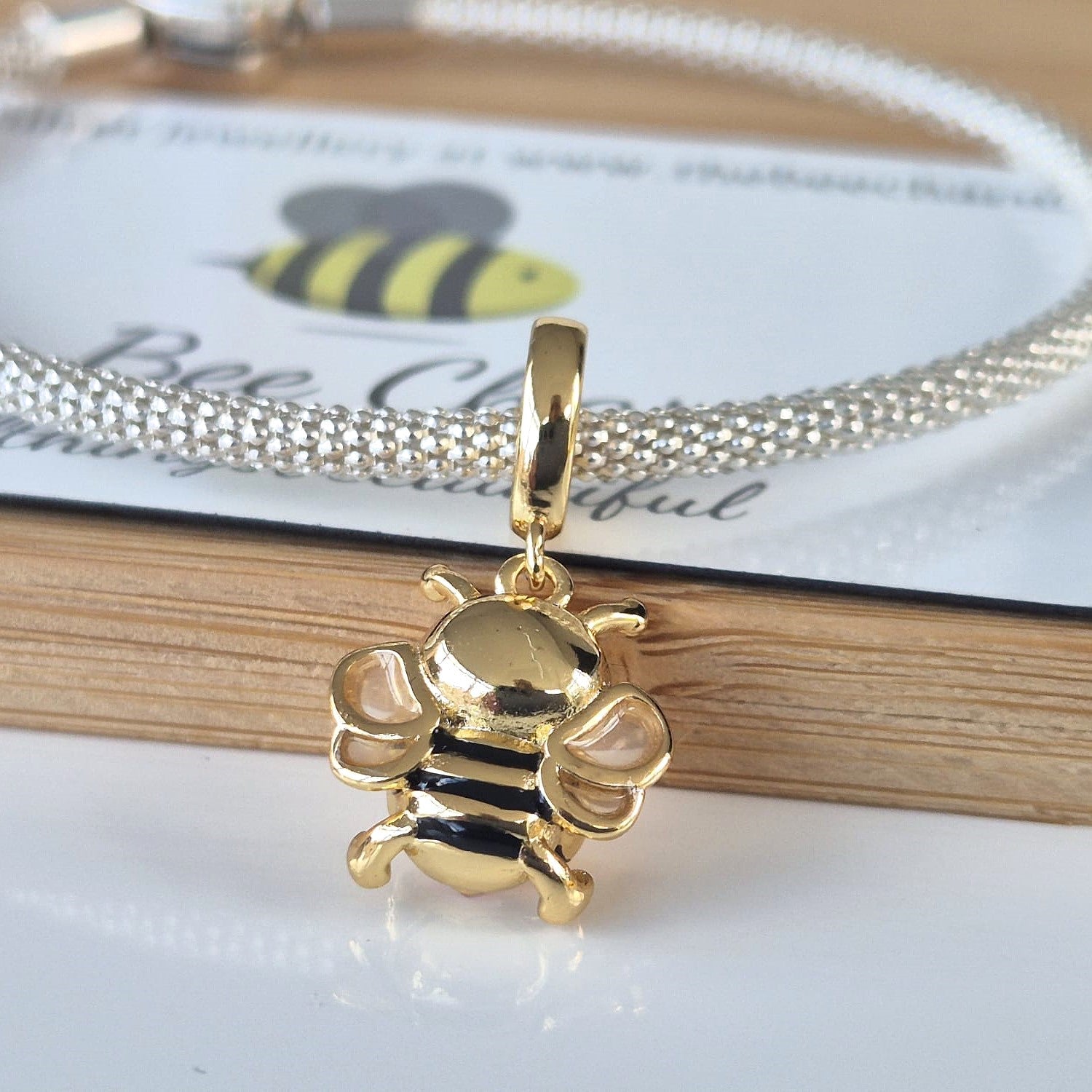 Golden Bumble Bee Charm - The Bee Charm