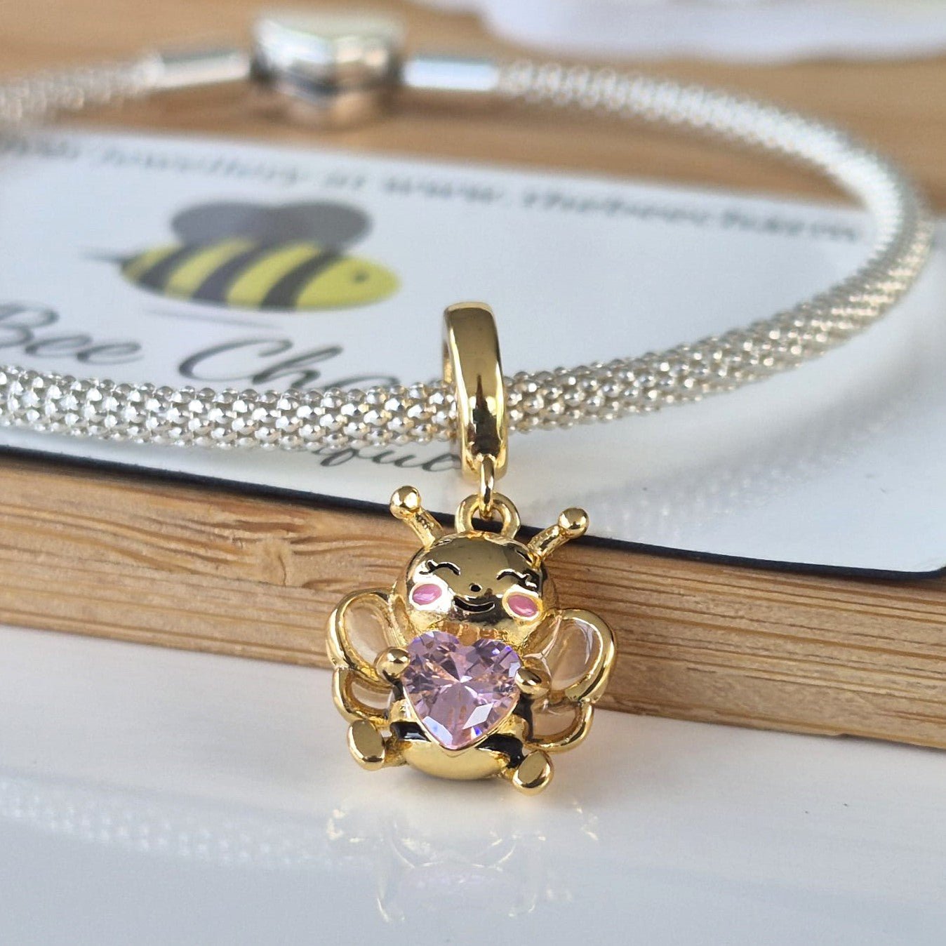Golden Bumble Bee Charm - The Bee Charm