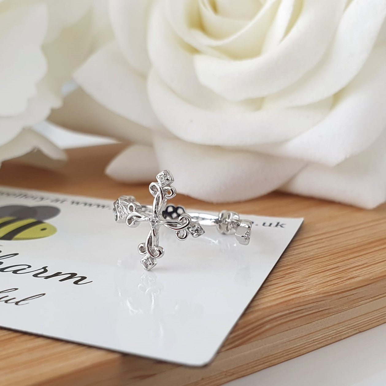 Gothic Cross Ring - The Bee Charm
