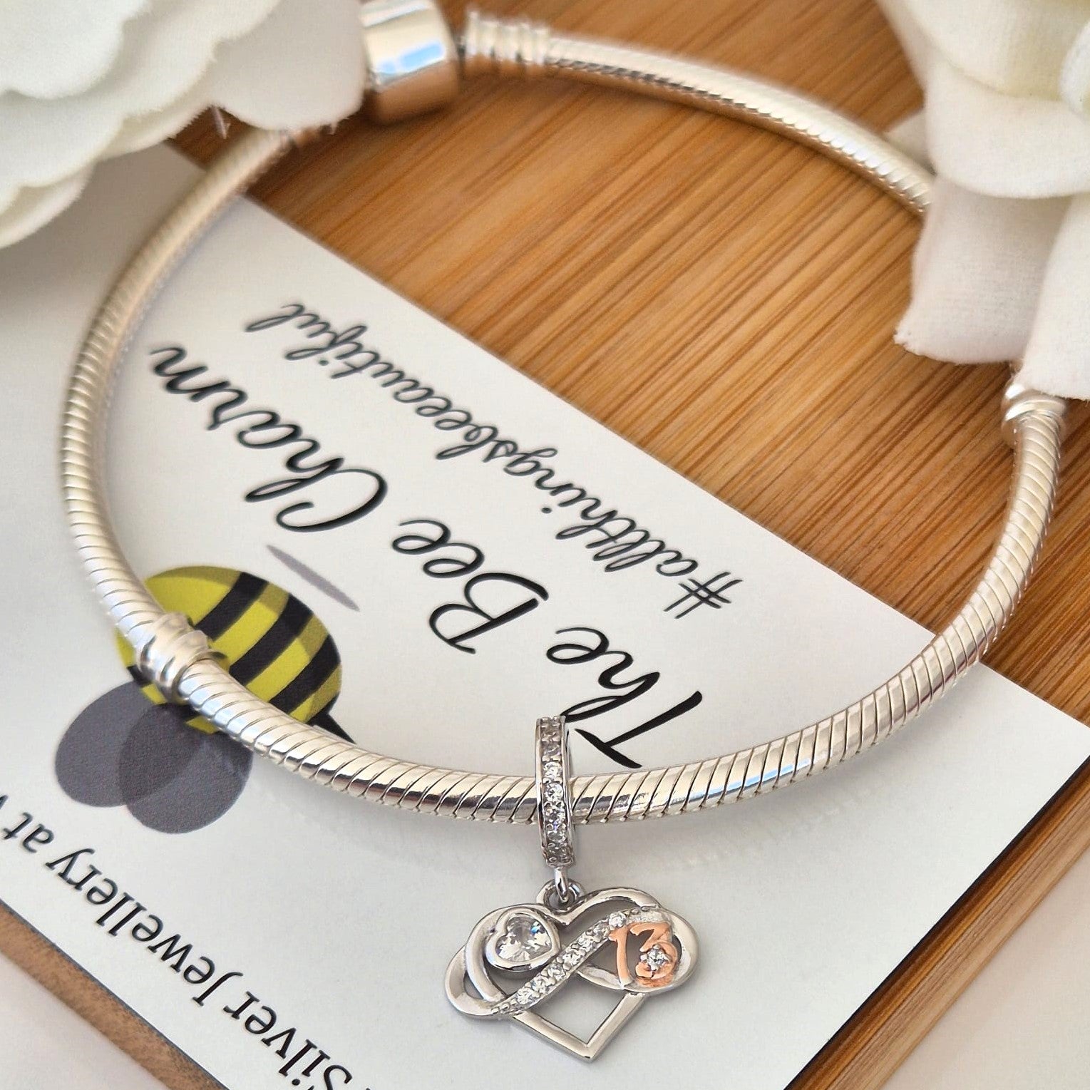 Happy 13th Birthday Charm - The Bee Charm