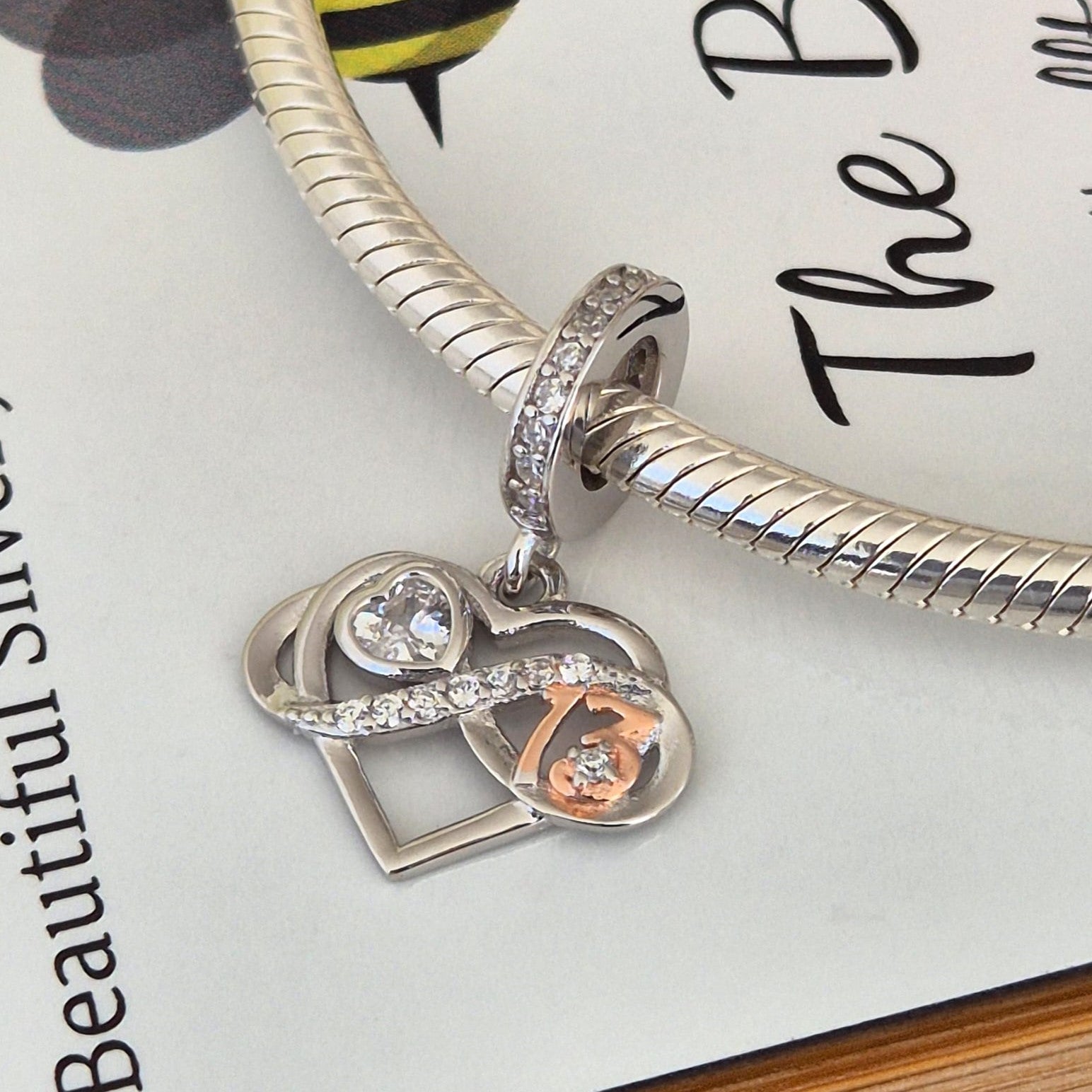 Happy 13th Birthday Charm - The Bee Charm