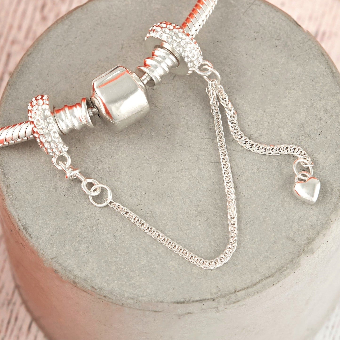 Heart Dangle Safety Chain - The Bee Charm