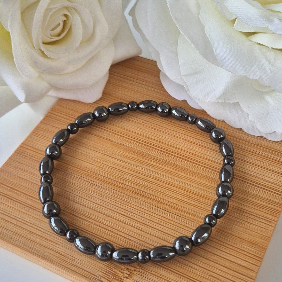 Hematite Anklet - The Bee Charm
