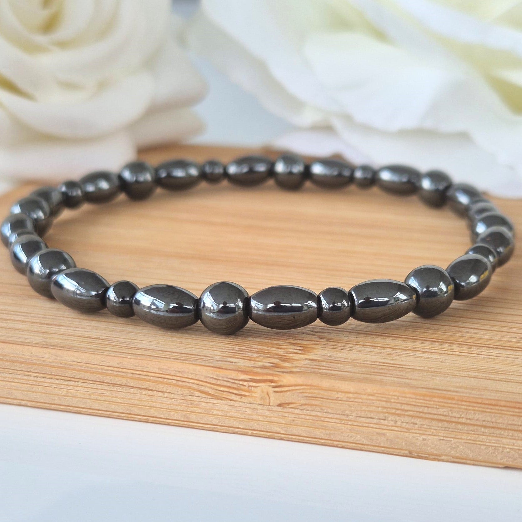 Hematite Anklet - The Bee Charm
