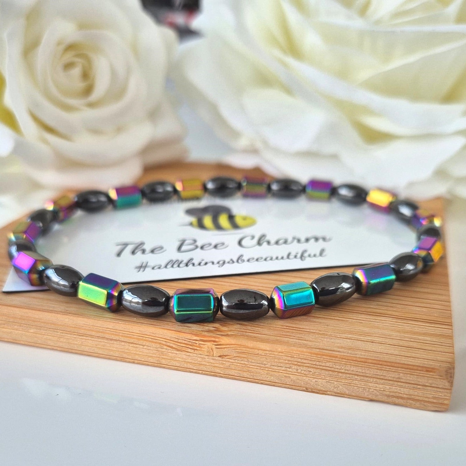 Hematite Anklet (Multi) - The Bee Charm