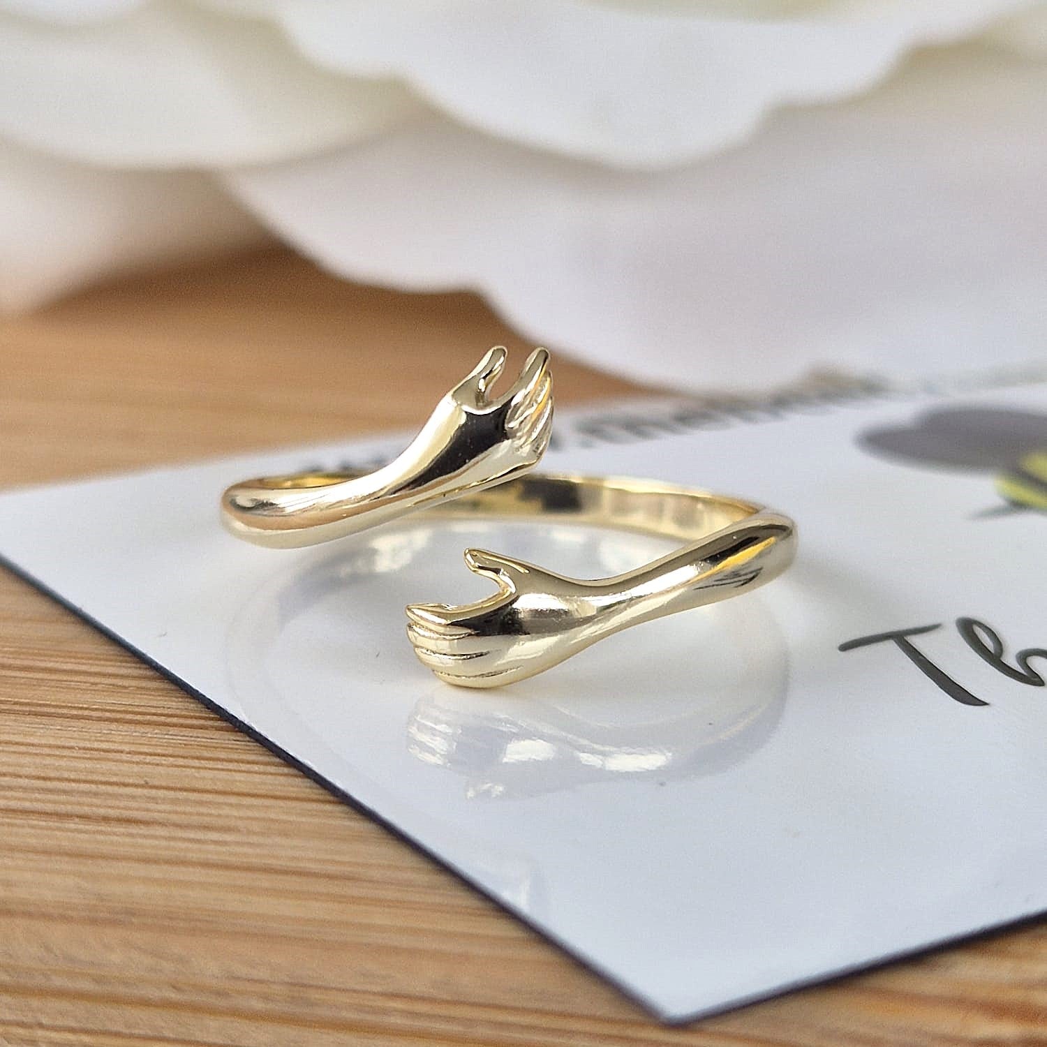 Hug Ring (Yellow Gold) - The Bee Charm