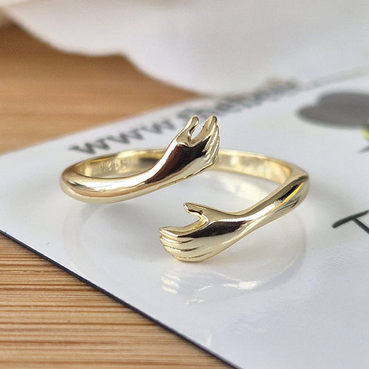 Hug Ring (Yellow Gold) - The Bee Charm