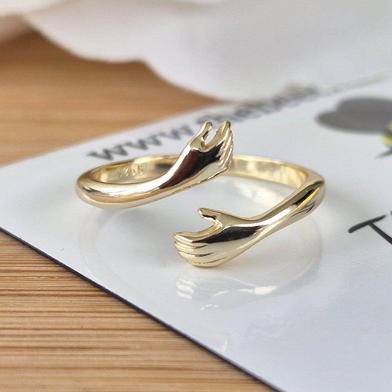 Hug Ring (Yellow Gold) - The Bee Charm